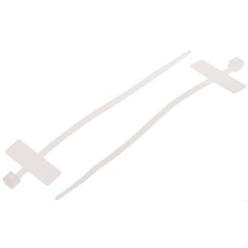 RS Pro White Nylon Non-Releasable Cable Tie - 100 x 2.5 mm
