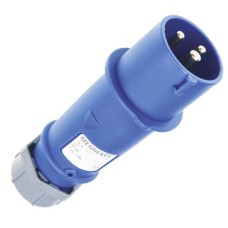 IP44 Blue Cable Mount Male 3P Straight Industrial Power Plug