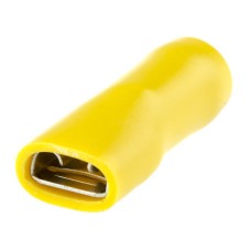 RS Pro 38 Series Yellow Insulated Crimp Receptacle