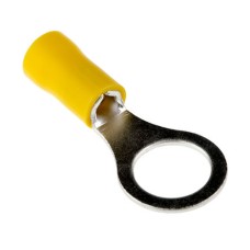RS Pro Yellow Insulated Tin Plated Crimp Ring Terminal - M10