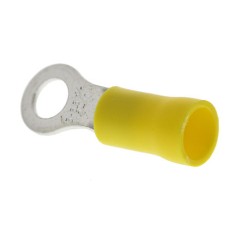 RS Pro Yellow Insulated Tin Plated Crimp Ring Terminal - M5