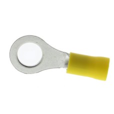 RS Pro Yellow Insulated Tin Plated Crimp Ring Terminal - M8